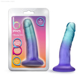 B Yours By Blush® | Morning Dew Realistic Sapphire 5.5-Inch Long Dildo With Suction Cup Base-French Quarter Lingerie